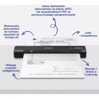 Przenośny skaner Epson WorkForce ES-60W B11B253401 - A4, 600 DPI x 600 DPI