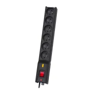 Listwa antyprzepięciowa Lestar LX 610 1L - 3 m, 6 gniazd, Czarna - 1966004680 | Sklep ITnes.pl - IT for BUSINESS