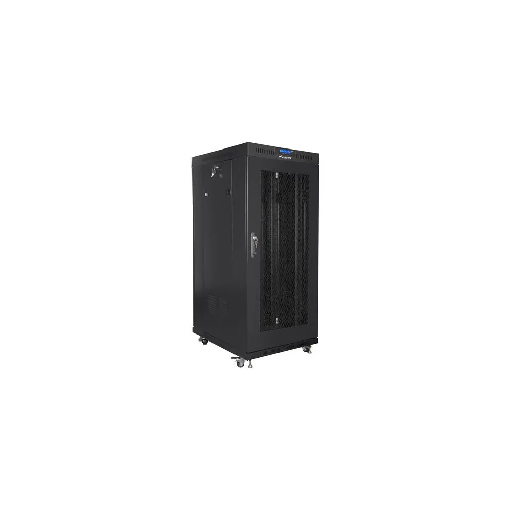 Szafa rack 19" 27U Lanberg FF01-6827-23BL, 600 x 1431 x 800 mm, drzwi perforowane | Sklep ITnes.pl, IT for BUSINESS