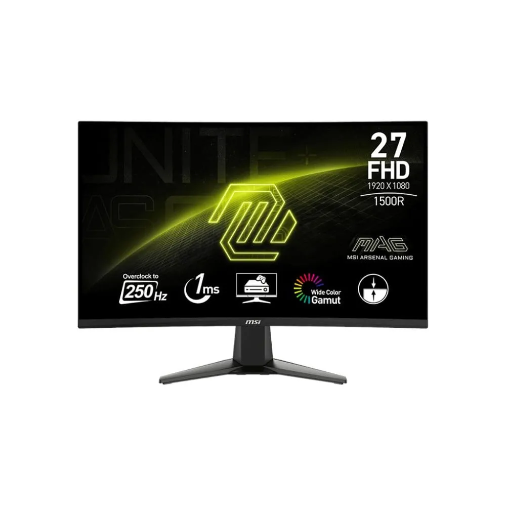 Monitor MSI MAG 27C6X, 27", 1920x1080 (FHD), 250Hz, zakrzywiony, VA, 1 ms, Czarny | Sklep ITnes.pl, IT for BUSINESS