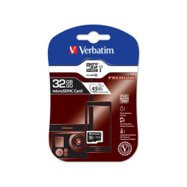 Karta pamięci Verbatim Prem300x MicroSDHC 32 GB 44013 - Class 10, Czarna