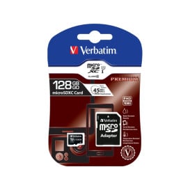 Karta pamięci Verbatim Premium MicroSDXC 128 GB + adapter 44085 - Class 10 UHS-I|U1, Czarna