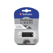 Pendrive Verbatim 128GB Pinstripe 49319 - USB 3.0, Czarny