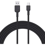 Kabel AUKEY USB-C do USB-A CB-NAC2, Power Delivery 60W 3A, USB 2.0, 1,8m, Czarny | Sklep ITnes.pl, IT for BUSINESS
