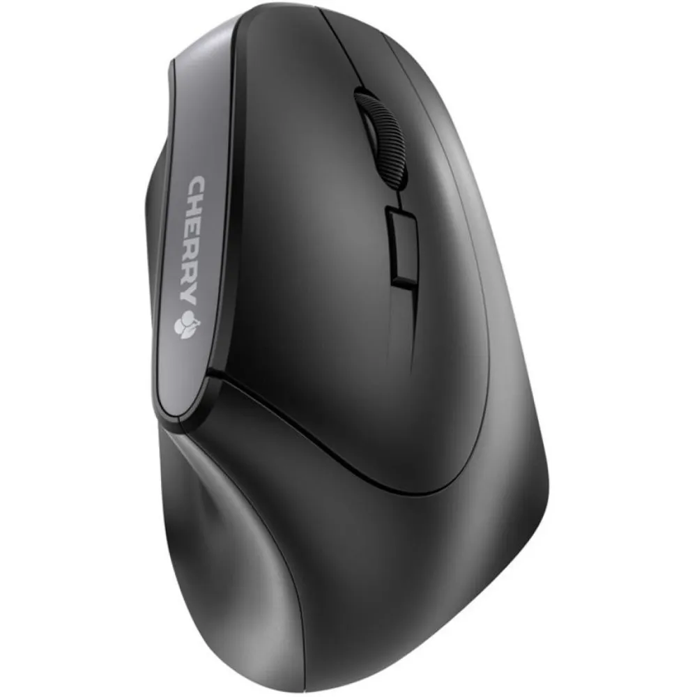 Mysz pionowa ergonomiczna CHERRY MW 4500 JW-4500 - 1200 dpi, Odbiornik USB-A, 2x bateria AAA, Czarna