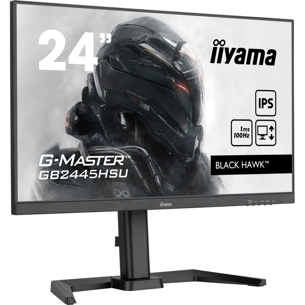 Monitor iiyama G-MASTER GB2445HSU-B1 - 24"/1920x1080 (Full HD)/100Hz/IPS/FreeSync/1 ms/pivot/Czarny - zdjęcie