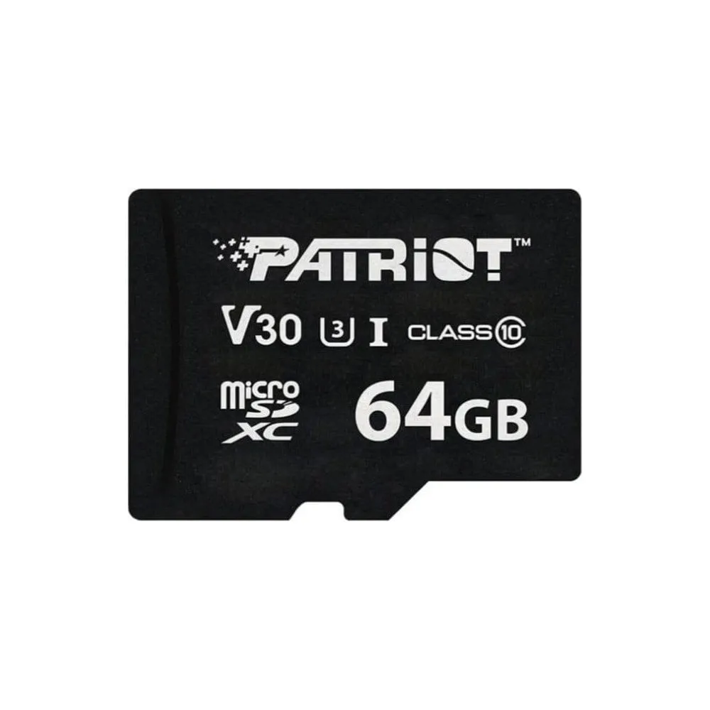 Karta pamięci Patriot VX Series MicroSDHC 64GB PSF64GVX31MCX - 90, 80 MB, s, V30, U3, UHS-I, Czarna