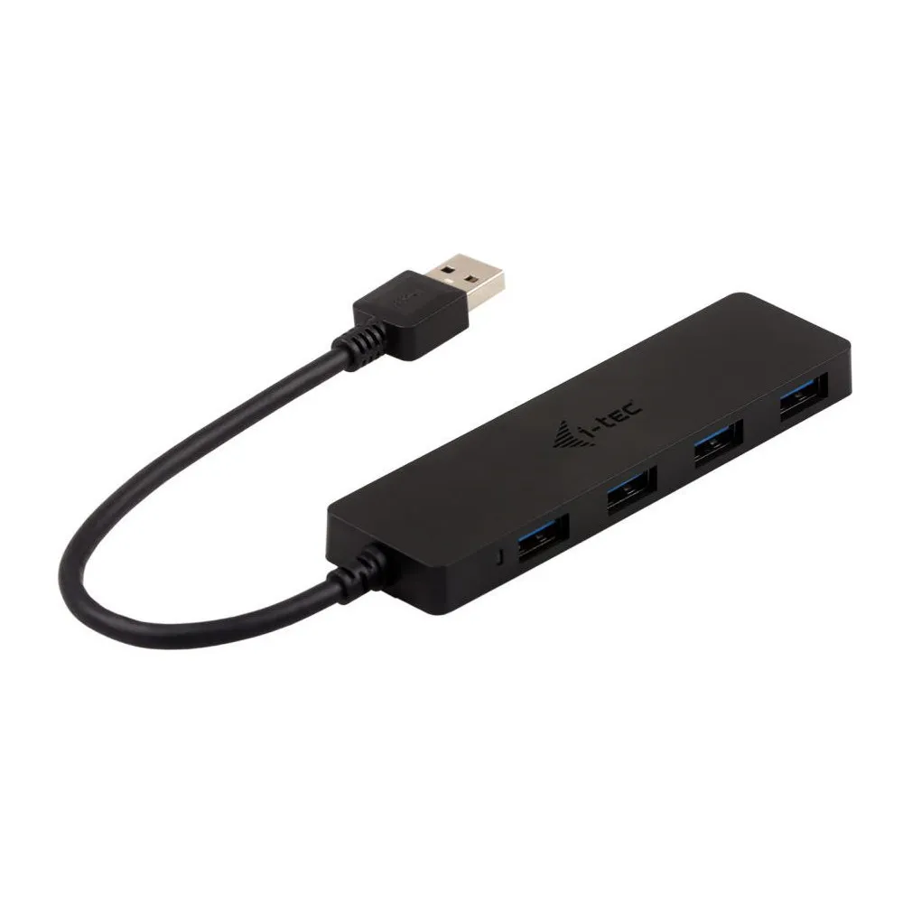 Hub i-tec USB 3.0 Slim PASS U3HUB404, 4 porty, Czarny | Sklep ITnes.pl, IT for BUSINESS