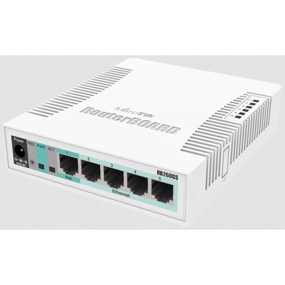 Switch zarządzalny MikroTik CSS106-5G-1S, 5x 100|1000Mbps RJ45, 1x 1000Mbps SFP | Sklep ITnes.pl, IT for BUSINESS
