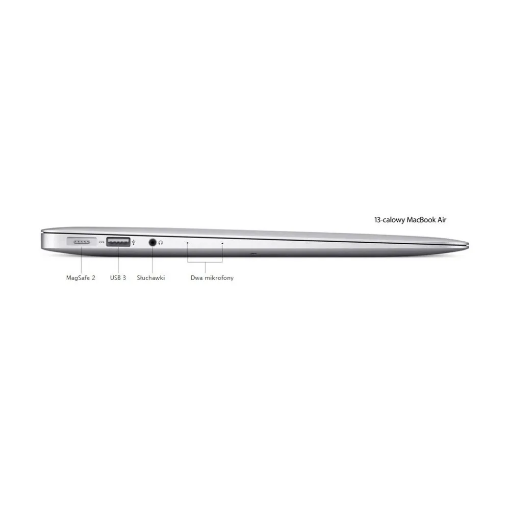 Zdjęcie produktu Laptop Apple MacBook Air 13 MJVE2ZE/A - i5-5250U/13,3" WSXGA/RAM 4GB/SSD 128GB/macOS/1 rok Carry-in