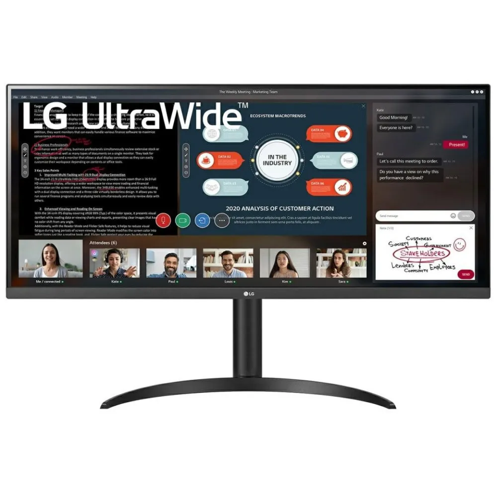 Monitor LG UltraWide 34WP550-B, 34", 2560x1080, 75Hz, 21:9, IPS, FreeSync, HDR, 5 ms, Czarny | Sklep ITnes.pl, IT for BUSINESS