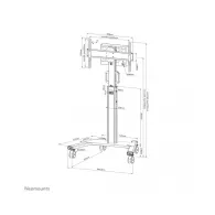 Uchwyt podłogowy do monitorów Neomounts by Newstar Move Up Mobile Display Floor Stand 32-75" FL50S-825BL1 - Czarny