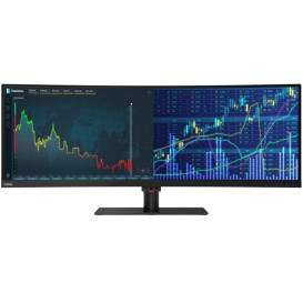 Monitor Lenovo ThinkVision P44w-10 61D5RAT1EU - 43,4"/3840x1200/144Hz/32:10/zakrzywiony/VA/FreeSync/HDR/4 ms/USB-C/Czarny