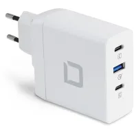 Ładowarka sieciowa Dicota Travel Laptop GaN Charger Universal PRO 100W D31983 - 1x USB-A, 2x USB-C, PD 3.0 100W, Biała