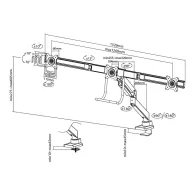 Uchwyt biurkowy do monitora Neomounts by Newstar Flat Screen Desk mount 10"-27" NM-D775DX3WHITE - Biały