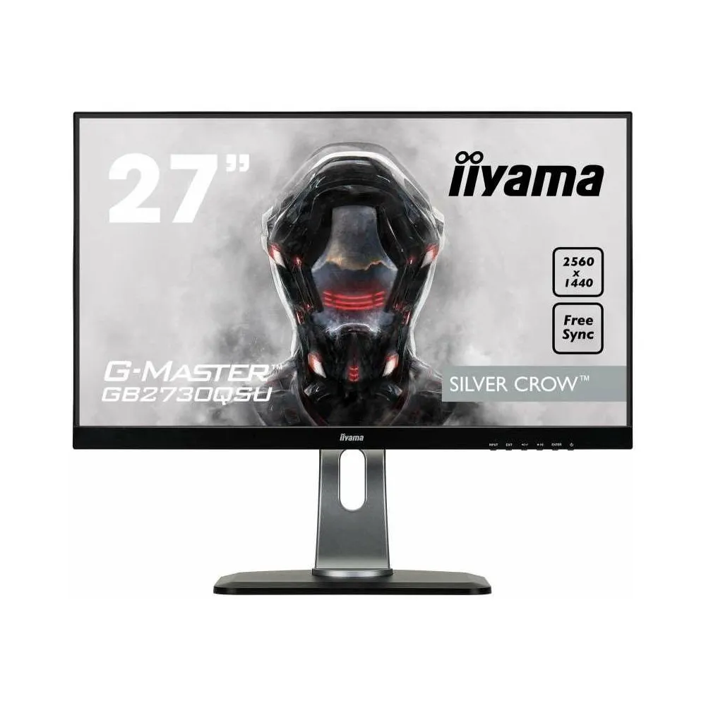 Monitor iiyama G-MASTER Silver CrowGB2730QSU-B1 A, 27", 2560x1440 (QHD), 75Hz, TN, FreeSync, 1 ms, pivot, Czarny | Sklep ITnes.p