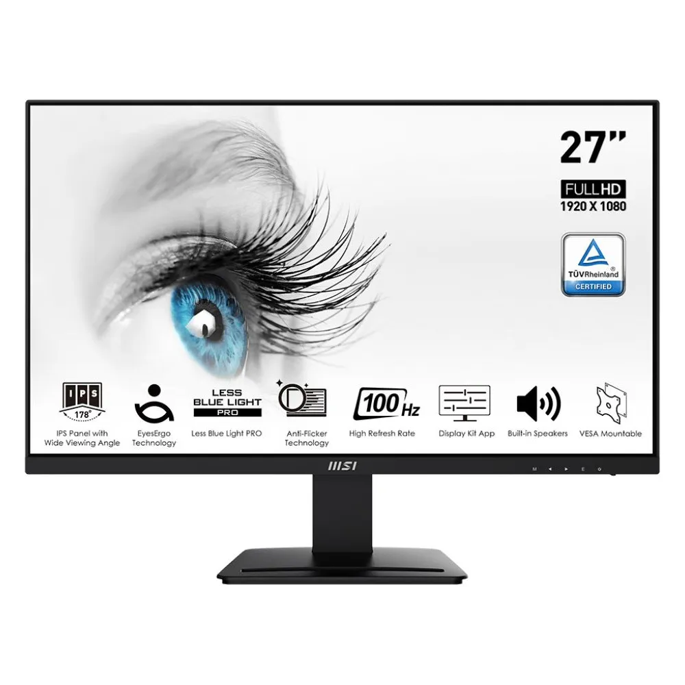 Monitor MSI PRO MP273A, 27", 1920x1080 (FHD), 100Hz, IPS, FreeSync, 1 ms, Czarny | Sklep ITnes.pl, IT for BUSINESS