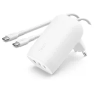 Ładowarka sieciowa Belkin BoostCharge 3 Port USB-C Wall Charger with PPS 67W WCC002VFWH - Biała