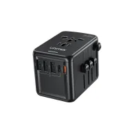Ładowarka sieciowa Unitek 35W Universal Travel Adapter P1121ABK01 - 2x USB-C, 3x USB-A, EU, UK, AU, US, Czarna