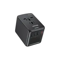 Ładowarka sieciowa Unitek 35W Universal Travel Adapter P1121ABK01 - 2x USB-C, 3x USB-A, EU, UK, AU, US, Czarna