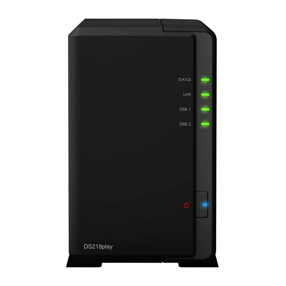Serwer NAS Synology Desktop Value DS218PLAYNF - Tower/Realtek RTD1296/1 GB RAM/24 TB/2 wnęki