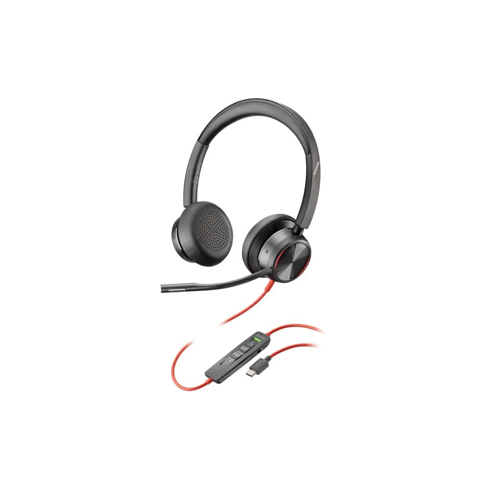 Słuchawki nauszne Poly Blackwire 8225 Stereo USB-C Headset +USB-C/A Adapter 8X223AA