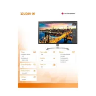 Monitor LG 32UD89-W, 32", 3840x2160 (4K), 60Hz, IPS, FreeSync, 5 ms, pivot, USB-C, Srebrny | Sklep ITnes.pl, IT for BUSINESS