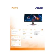 Monitor ASUS PG35VQ 90LM03T0-B02370, 35,0", 3440x1440 (UWQHD), 200Hz, 21:9, zakrzywiony, VA, G-Sync, HDR, 4 ms, Czarny | Sklep I Monitor ASUS PG35VQ 90LM03T0-B02370, 35,0", 3440x1440 (UWQHD), 200Hz, 21:9, zakrzywiony, VA, G-Sync, HDR, 4 ms, Czarny | Sklep I