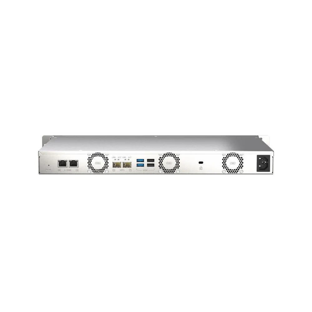 Serwer NAS QNAP Rack TS-435XEU-JX5H - Rack (1U)/Marvell OCTEON TX2 CN9130/CN9131 ARMv8 Cortex-A72/32 GB RAM/8 TB/2 TB cache/4 wnęki