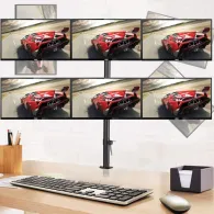 Uchwyt biurkowy na monitory Techly LED/LCD 13-20" - 6 x 10 kg, 6 monitorów, Czarny - 303362 | Sklep ITnes.pl - IT for BUSINESS