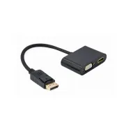 Adapter DisplayPort 1.2 do HDMI i VGA Gembird A-DPM-HDMIFVGAF-01, HDMI 4K 30Hz, VGA FHD 60 Hz, Czarny | Sklep ITnes.pl, IT for B