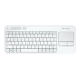 Klawiatura bezprzewodowa Logitech K400 Plus 920-007146 - Klasyczna, US, Biała