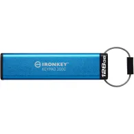Pendrive Kingston IronKey Keypad 200C 128 GB IKKP200C/128GB - USB-C, FIPS 140-3 Lvl 3 Pending AES-256 Encrypted, Niebieski