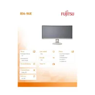 Monitor Fujitsu B34-9UE S26361-K1642-V140, 34", 3440x1440 (UWQHD), 102Hz, 21:9, zakrzywiony, IPS, 5 ms, Biało-czarny | Sklep ITnes.pl, IT for BUSINESS