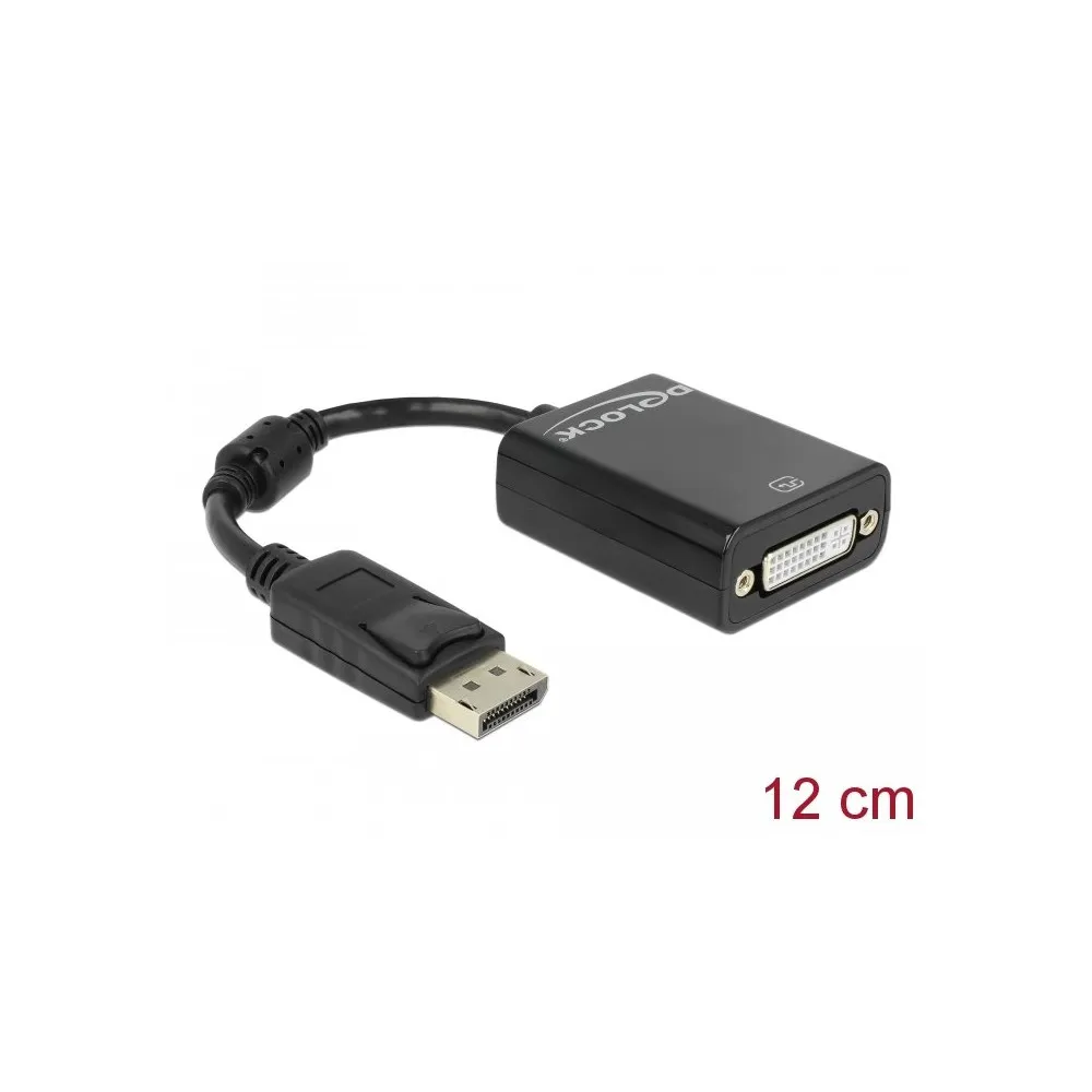 Adapter DisplayPort 1.1 do DVI-D Delock 61847, 1920x1200 60 Hz, 12 cm, Czarny | Sklep ITnes.pl, IT for BUSINESS