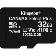 Karta pamięci Kingston microSD 32GB Canvas Select Plus 100MB/s + SD Adapter SDCS2/32GB - Czarna | Sklep ITnes.pl - IT for BUSINE