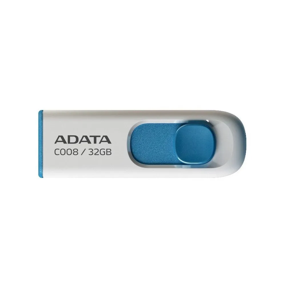 Pendrive ADATA C008 32GB USB 2.0 AC008-32G-RWE - Biały, Niebieski