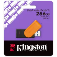 Pendrive Kingston DataTraveler Exodia S 256GB USB-A 3.2 Gen 1 DTXS/256GB - Czarny, Pomarańczowy