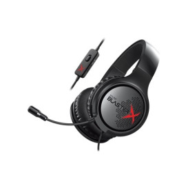 Słuchawki nauszne Creative Labs Sound BlasterX H3 70GH034000000 - Mini Jack 2 x 3.5 mm, Mini Jack 3.5 mm, Czarne , Czerwone