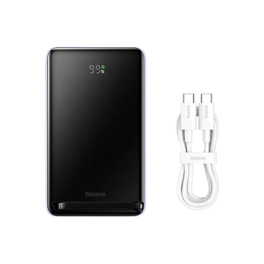 Powerbank Baseus Wireless Magnetic Bracket Fast Charge 10000mAh PPCX080005 - 20W, Fioletowy
