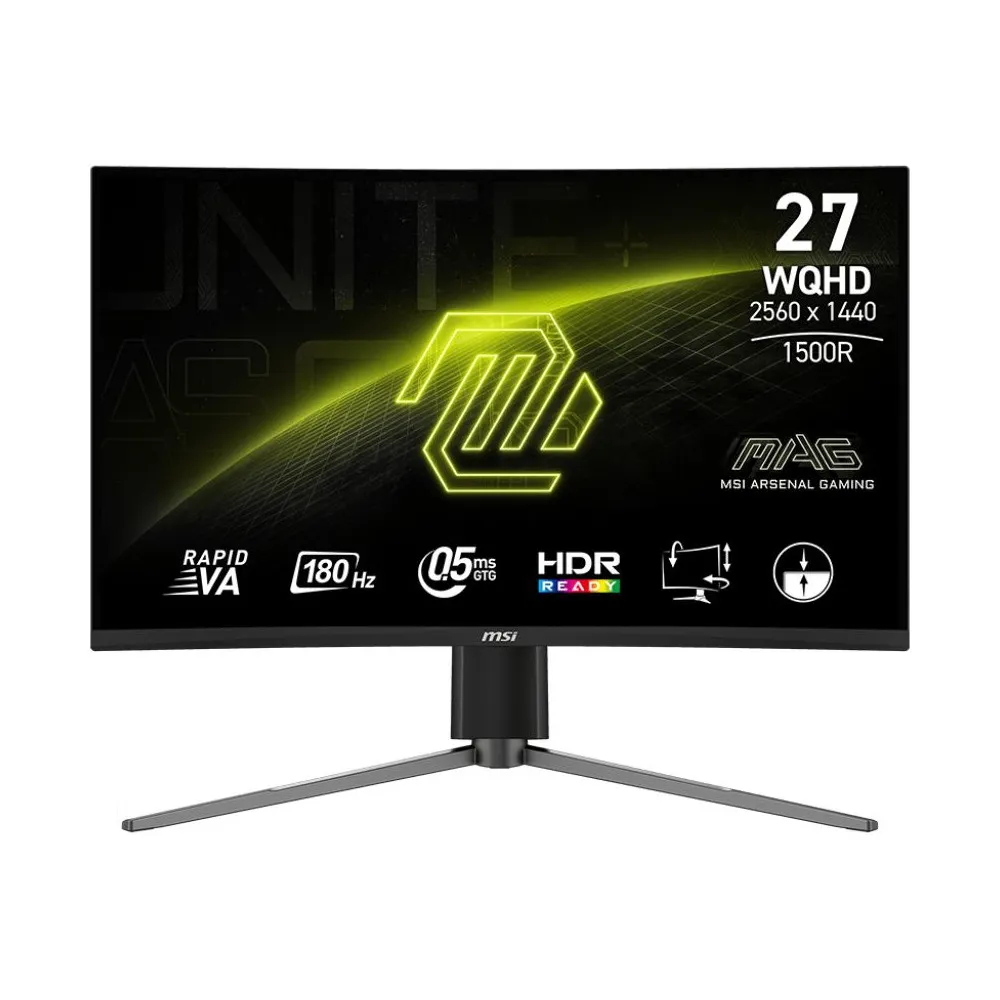 Monitor MSI MAG 27CQ6PF, 27", 2560x1440 (QHD), zakrzywiony, Rapid VA, 0,5 ms, Czarny | Sklep ITnes.pl, IT for BUSINESS Monitor MSI MAG 27CQ6PF, 27", 2560x1440 (QHD), zakrzywiony, Rapid VA, 0,5 ms, Czarny | Sklep ITnes.pl, IT for BUSINESS