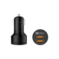 Ładowarka samochodowa AUKEY CC-T8 - 2x USB-A, Power Delivery 3.0 6A 36W, Czarna