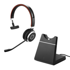 Słuchawki bezprzewodowe nauszne Jabra Evolve 65 MS Mono + Charging Stand 6593-823-399 - zdjęcie poglądowe 6