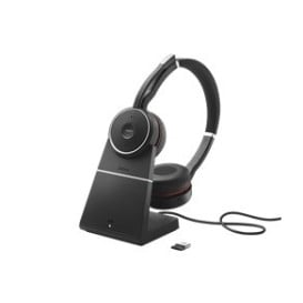 Słuchawki nauszne Jabra Evolve 75 MS Stereo + Charging Stand 7599-832-199 - Czarne