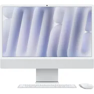 Komputer All-in-One Apple iMac 24 M4 2024 MWUC3ZE/A, Apple M4, 24" 4480x2520 Retina, 16GB, 256GB, Srebrny, WiFi, macOS, 1CI | Sk