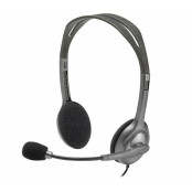 Słuchawki nauszne Logitech H110 981-000271 - 2 x Mini Jack 3.5 mm, Szare, Czarne