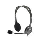 Słuchawki nauszne Logitech H111 981-000593 - USB-C, Szare, Czarne
