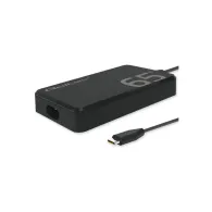 Ładowarka sieciowa Qoltec 65W GaN Super Fast Slim 52421 - PD/ 5-20V/ 3.25A/ USB-C 3.1/ Czarna