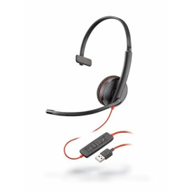 Słuchawka nauszna Plantronics Blackwire C3210 209744-101 - USB-A, Czarna