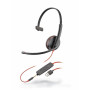 Słuchawka nauszna Plantronics Blackwire C3215 209746-101 - USB-A, Czarna